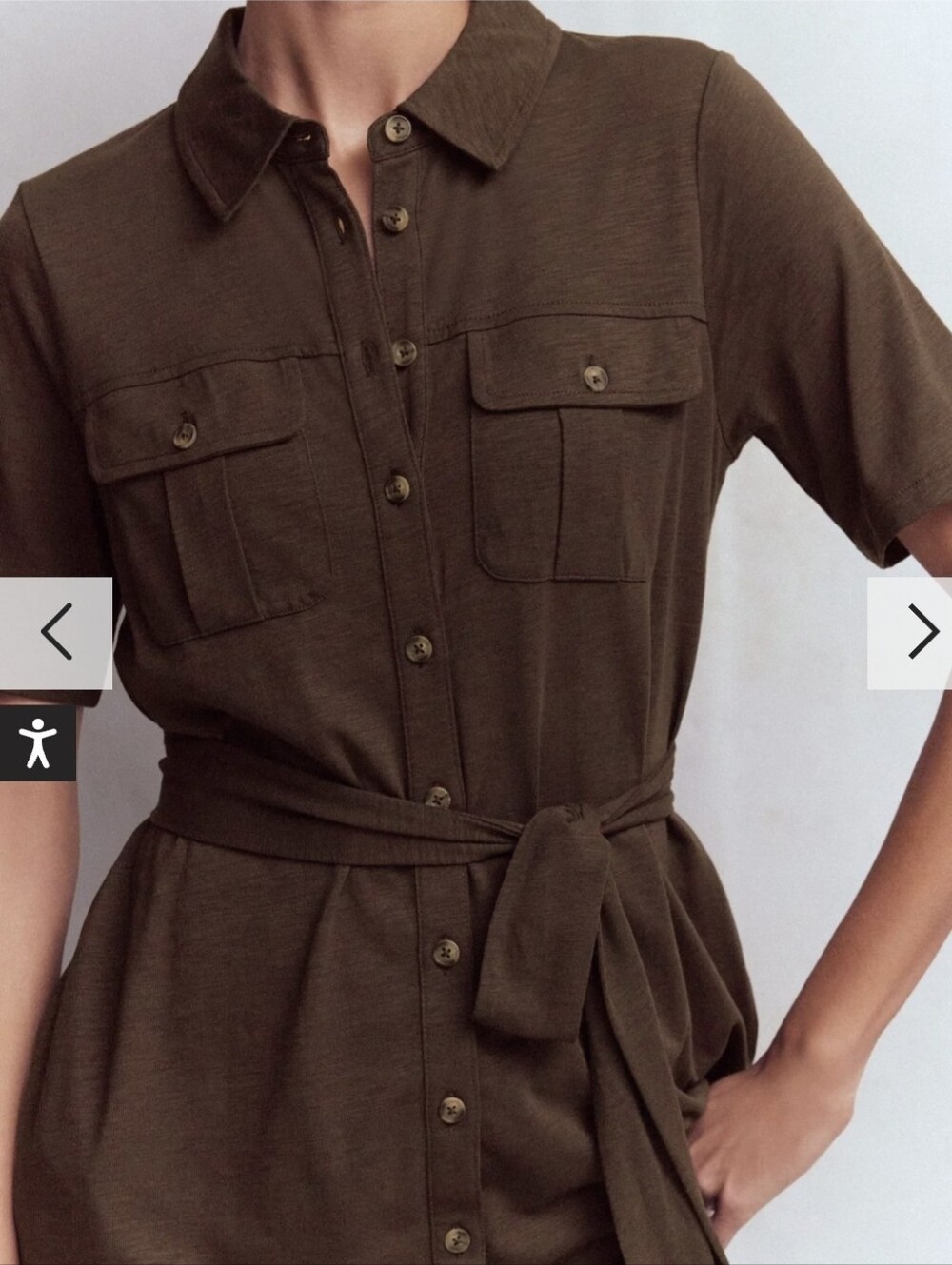 NWT Boden MAVIS Midi Shirt Dress 10 PETITE Bitter Chocolate - Picture 4 of 12